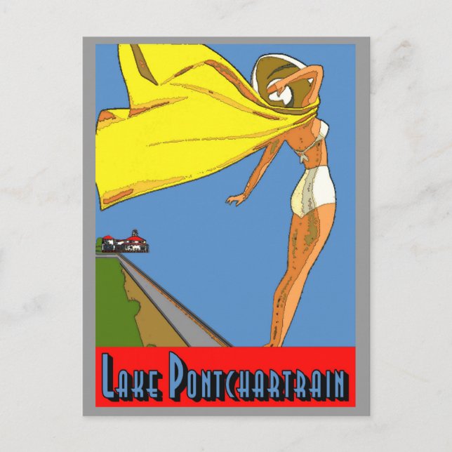 Lake Pontchartrain Poster Postcard (Front)