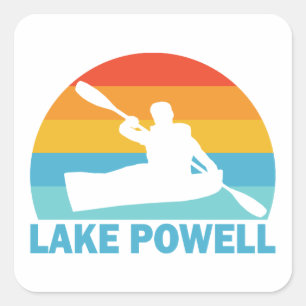 Lake Powell Arizona Utah Kayak Square Sticker