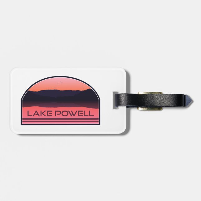 Lake Powell Arizona Utah Red Sunrise Luggage Tag (Back Horizontal)
