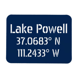 Lake Powell AZ Latitude Longitude  Magnet