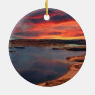 Lake Powell beautiful nature scenery Ceramic Tree Decoration