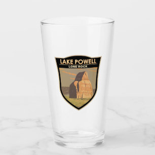 Lake Powell Lone Rock Travel Art Vintage Glass