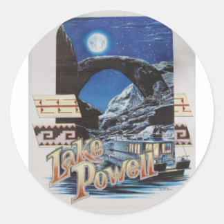 Lake Powell Moonlite Scenic Classic Round Sticker