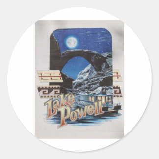 Lake Powell Moonlite Scenic Classic Round Sticker