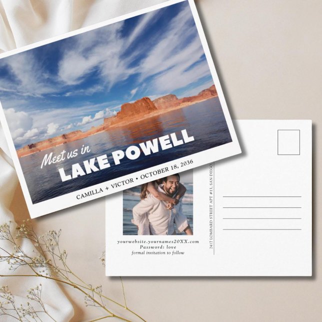 Lake Powell Wedding Save the Date Postcard (Lake Powell Wedding Save the Date)