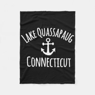 Lake Quapaug Connecticut Sailing Boating Nautical Fleece Blanket