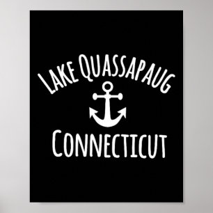 Lake Quapaug Connecticut Sailing Boating Nautical Poster