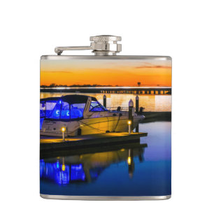Lake Ray Hubbard Rockwall TX Sunset Hip Flask