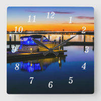 Lake Ray Hubbard Rockwall TX Sunset Wall Clock