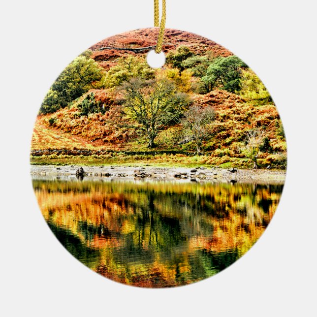 LAKE REFLECTIONS CERAMIC TREE DECORATION (Front)