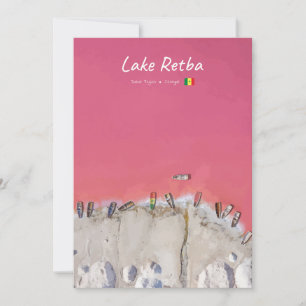 Lake Retba, Senegal - Pink Lake Boats Invitation