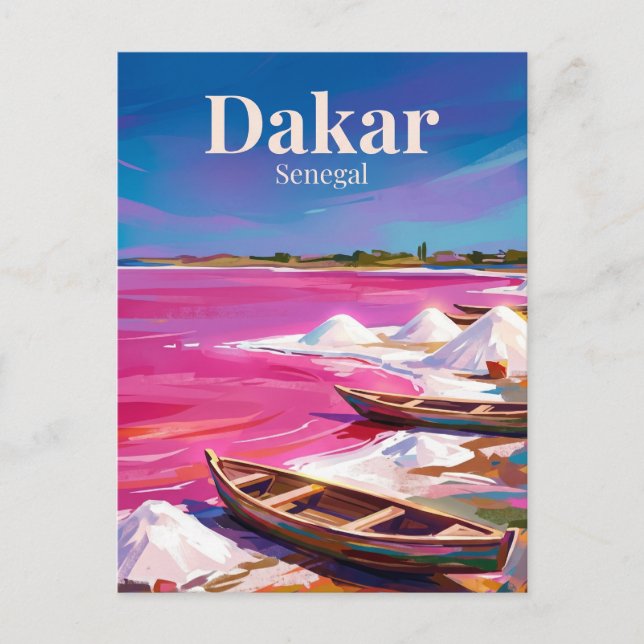 Lake Retba Senegal Postcard (Front)