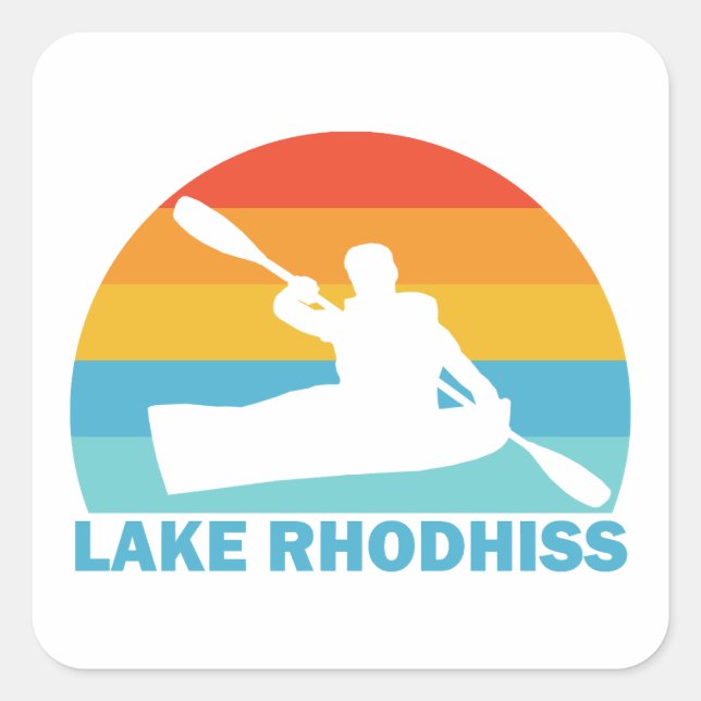 Lake Rhodhiss North Carolina Kayak Square Sticker (Front)