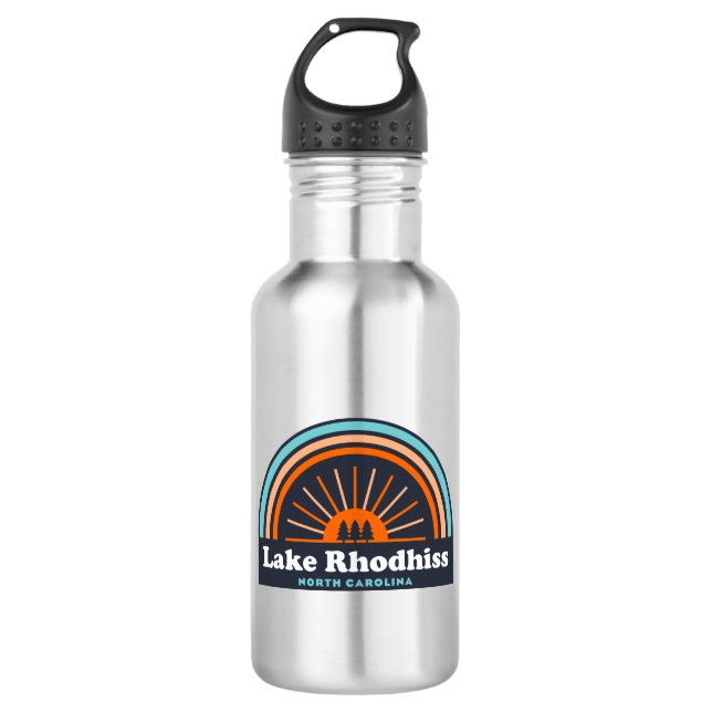 Lake Rhodhiss North Carolina Rainbow 532 Ml Water Bottle (Front)