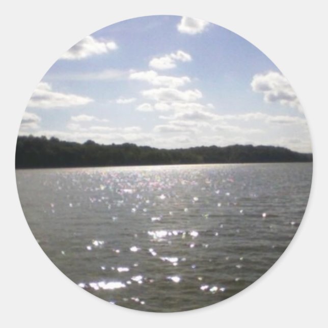 lake ripples classic round sticker (Front)