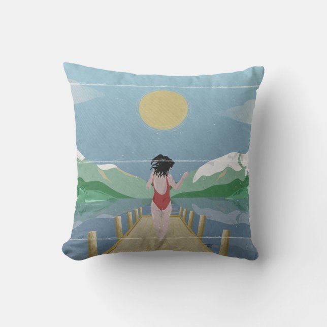 Lake Rotoiti New Zealand Cushion (Front)