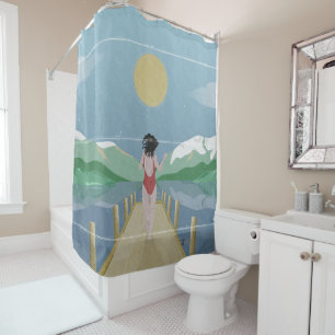 Lake Rotoiti New Zealand Shower Curtain