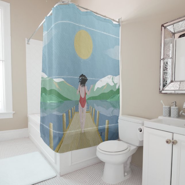 Lake Rotoiti New Zealand Shower Curtain (In Situ)