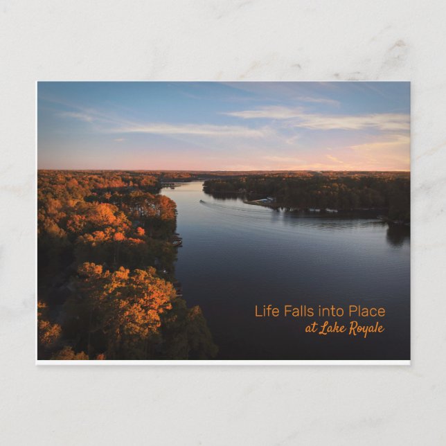 Lake Royale Sunset Post Card (Front)