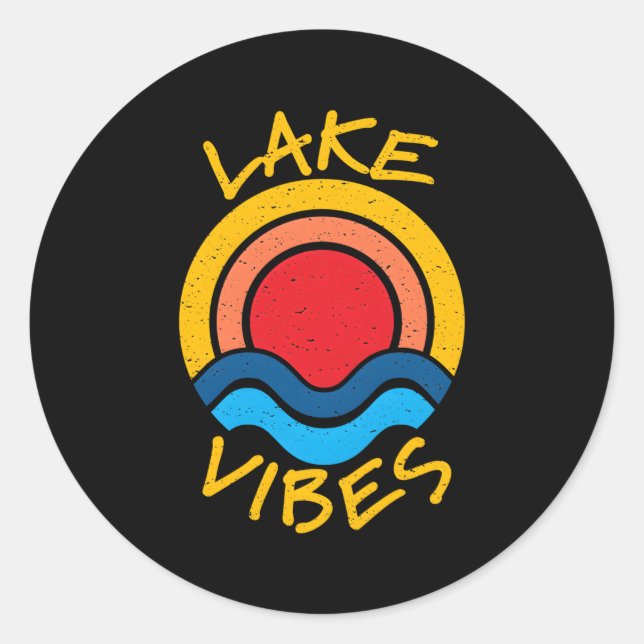 Lake S Lake Mode Vacation Classic Round Sticker (Front)