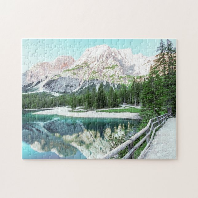 Lake Scenic Puzzles Mountain Art Complex Jigsaw (Horizontal)