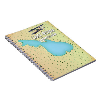 Lake Sevan Armenia map Notebook