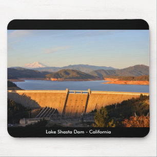 Lake Shasta Dam at Sunset - California Mouse Mat