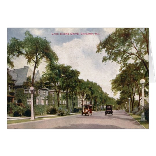 Lake Shore Drive, Chicago 1914 Vintage Card