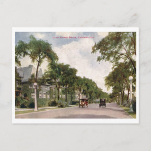 Lake Shore Drive, Chicago 1914 Vintage Postcard