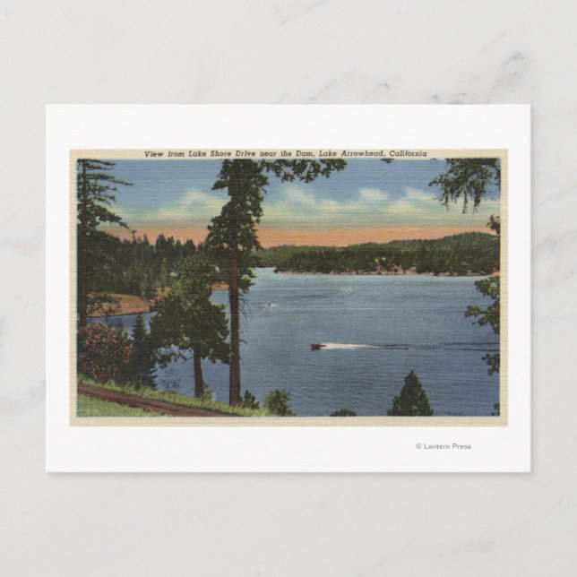 Lake Shore Drive View, Near Dam Postcard (Front)