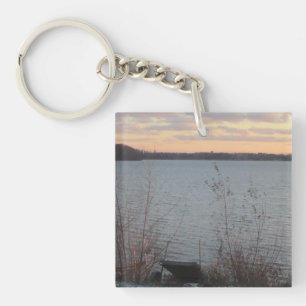 Lake Shore Sunset Acrylic Keychain