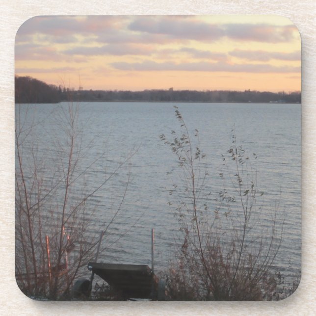 Lake Shore Sunset Coasters - Set of 6 (Front)