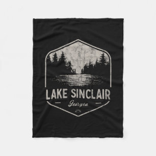 Lake Sinclair Georgia Outdoors Vintage 1  Fleece Blanket