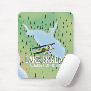 Lake Skadar Albania and Montenegro lake map Mouse Mat