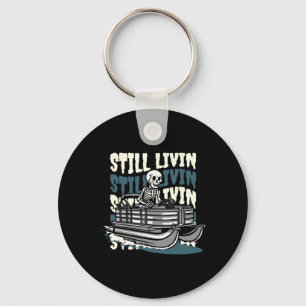 Lake Skeleton - Boating Pontoon Boat Key Ring