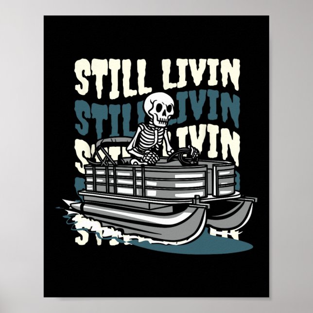 Lake Skeleton - Boating Pontoon Boat  Poster (Front)