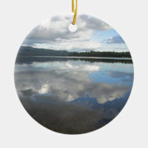 Lake Sky Reflection Ceramic Tree Decoration