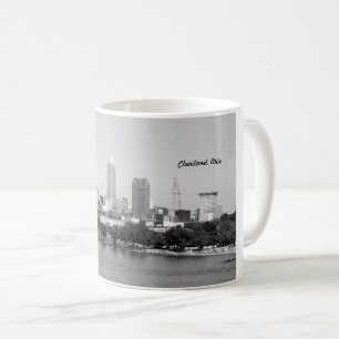 Lake Skyline (Cleveland OH) B&W Mug
