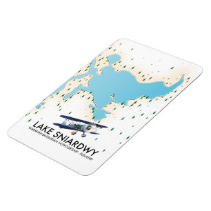 Lake Sniardwy Poland map Magnet