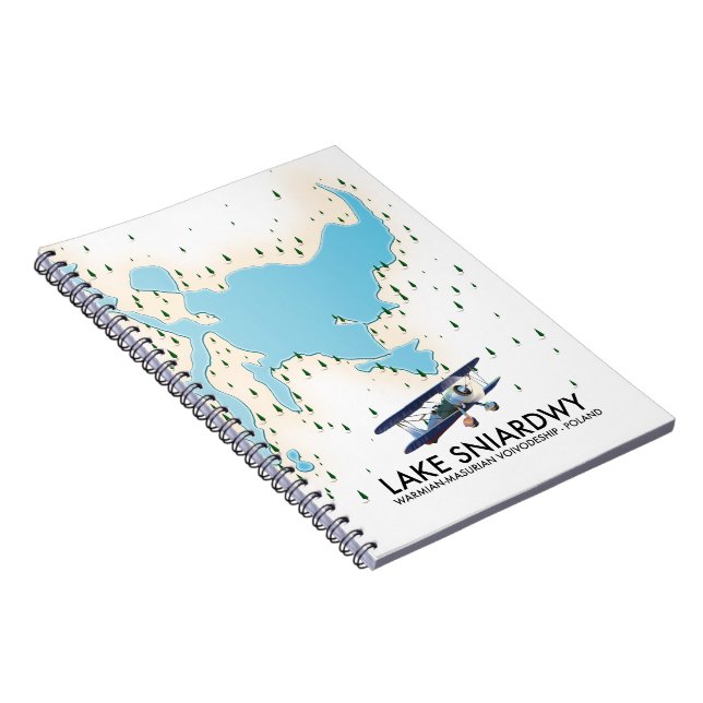 Lake Sniardwy Poland map Notebook (Right Side)