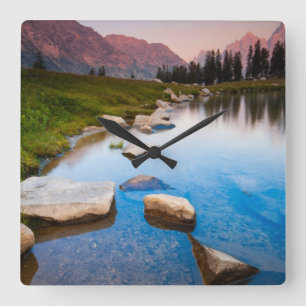 Lake Solitude Square Wall Clock