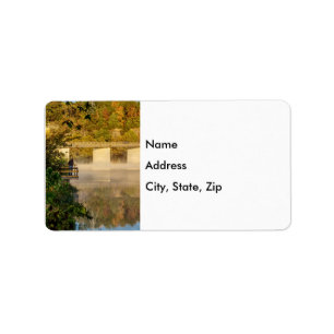 Lake Springfield Autumn Fishing Address Labels