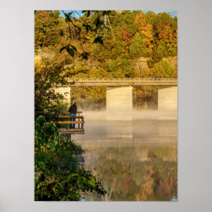 Lake Springfield Autumn Fishing Poster