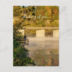 Lake Springfield Autumn Fishing Thinking Of You Postcard