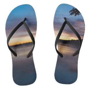 Lake Springfield Autumn Sunrise Flip Flops
