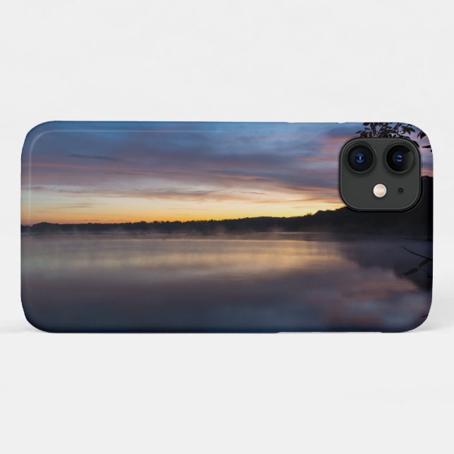 Lake Springfield Autumn Sunrise iPhone Case (Back (Horizontal))