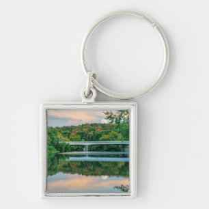 Lake Springfield Evening Tranquillity Key Ring