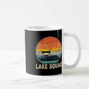 Lake Squad Vintage Pontoon Boat Captain Summer Vib Coffee Mug