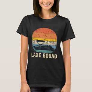 Lake Squad Vintage Pontoon Boat Captain Summer Vib T-Shirt