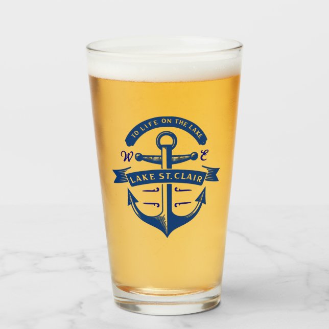 Lake St. Clair Sailing Glass (Front Filled)